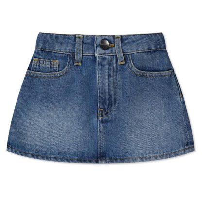 PALM ANGELS Rainbow Denim Mini Skirt Junior Kids Blue Multi  for sale