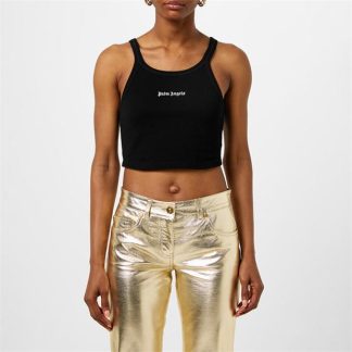 PALM ANGELS Script Logo Tank Top Women Blk/Off Wht  for sale