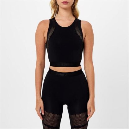 PALM ANGELS Seamless Crop Top Women Black 1010  for sale