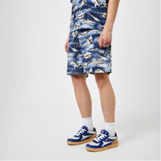 PALM ANGELS Shark Print Shorts Men Blu/Blk 4510  for sale