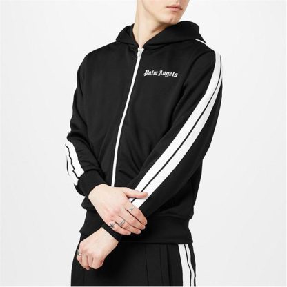 PALM ANGELS Side Stripe Logo Hoodie Men Black 1001  for sale