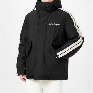 PALM ANGELS Side Stripe Ski Jacket Men Blk/Wht 1001  for sale