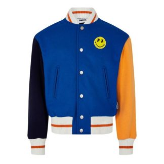 PALM ANGELS Smiley Bear Varsity Jacket Kids Light Blue 4015  for sale