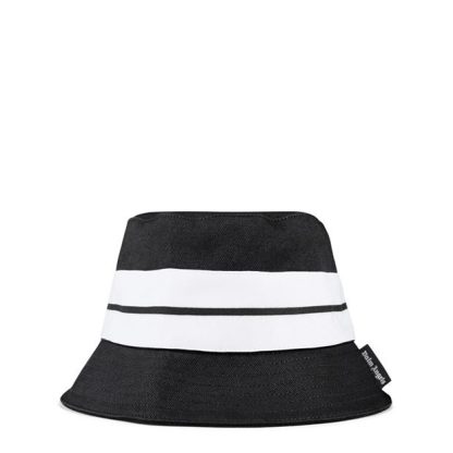 PALM ANGELS Stripe Bucket Hat Women Blk/Wht 1001  for sale