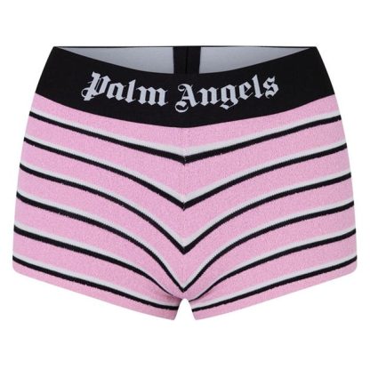 PALM ANGELS Striped Knit Shorts Women Blk/Pnk 3010  for sale