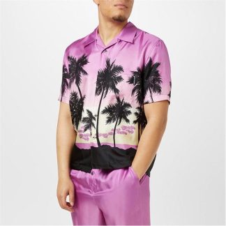 PALM ANGELS Sunset Shirt Men Purp/Blk 3710  for sale