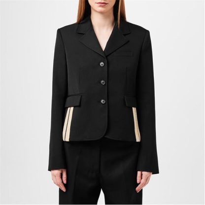 PALM ANGELS Track Fitted Cropped Blazer Women Black 1003  for sale