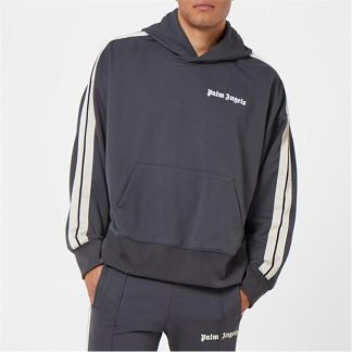 PALM ANGELS Track Hoodie Men Grey/Wht 0703  for sale