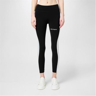 PALM ANGELS Track Leggings Women Leggings Black/Wht 1001 for sale