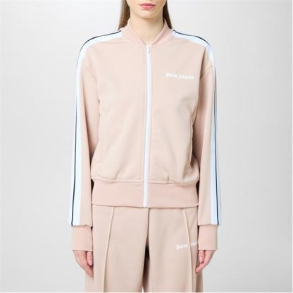 PALM ANGELS Track Tape Jacket Women Tracksuit Tops Pink/White for sale