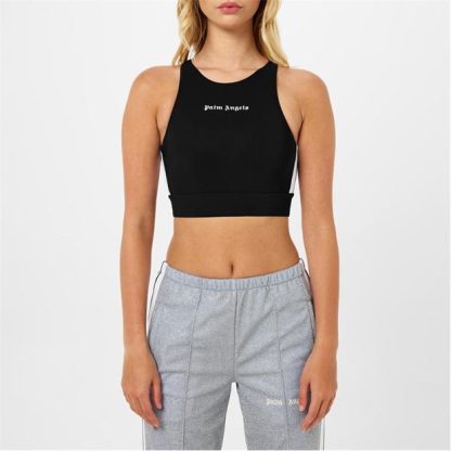 PALM ANGELS Track Training Top Women Tank Tops Black/Wht 1001 for sale