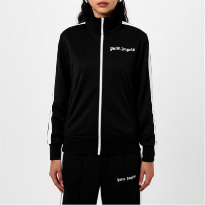 PALM ANGELS Track Zip Jacket Women Tracksuit Tops Black/Wht 1001 for sale