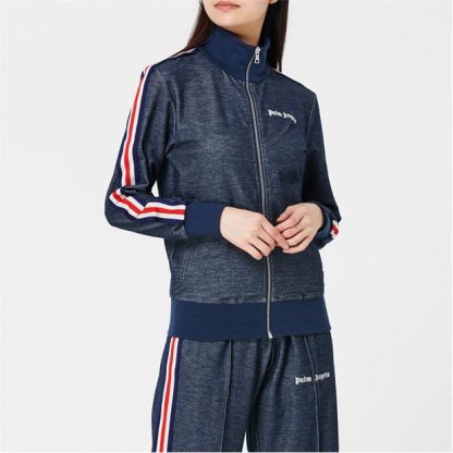 PALM ANGELS Track Zip Jacket Women Tracksuit Tops Navy 4603 for sale