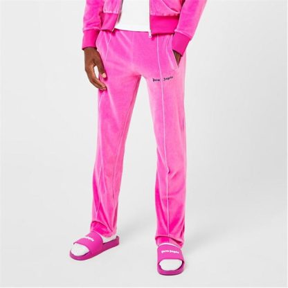 PALM ANGELS Velvet Track Pant Men Poly Tracksuits Pink for sale