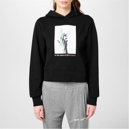 PALM ANGELS Wings Hoodie Women Black 1001  for sale