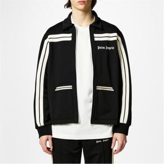 PALM ANGELS Zip Tracksuit Jacket Men Blk/Wht 1003  for sale