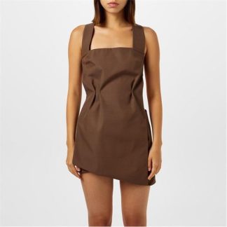 PRADA Abiti Asymmetrical Mini Dress Women Corteccia F063m  for sale