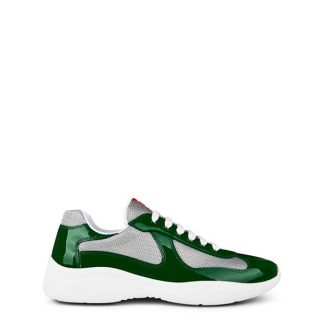 PRADA Americas Cup Men Runners Green/Silver for sale