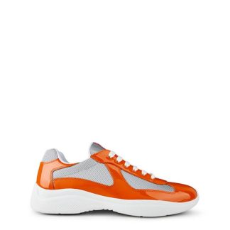 PRADA Americas Cup Men Runners Orange/Silver for sale