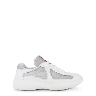 PRADA Americas Cup Trainers Women Wht/Slv F0j36  for sale