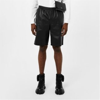 PRADA Black Nappa Bermuda Shorts Men Nero F0002  for sale