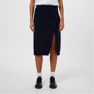 PRADA Cashmere Blend Skirt Women Bleu F0008  for sale