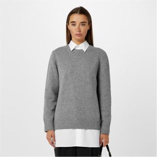 PRADA Cashmere Blend Sweatshirt Women Jumpers GRIGIO for sale