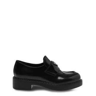 PRADA Chocolate Loafer Women Loafers Nero Lthr F0002 for sale