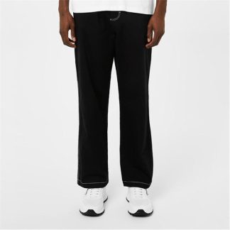 PRADA Contrast Stitch Pants Men Black  for sale