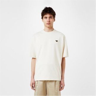 PRADA Cotton T-Shirt Men Natural  for sale