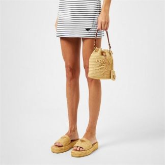 PRADA Crochet Bucket Bag Women Naturale  for sale