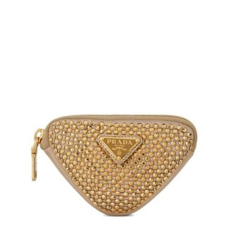 PRADA Crystal Embellished Nylon Lead Unisex Pltn F0522  for sale