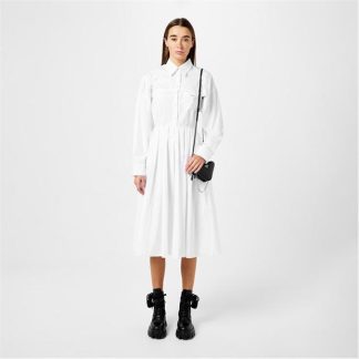 PRADA Cut Out Shirt Dress Women Bianco F0009  for sale