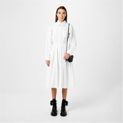 PRADA Cut Out Shirt Dress Women Bianco F0009  for sale