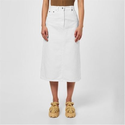 PRADA Denim Midi Skirt Women White  for sale