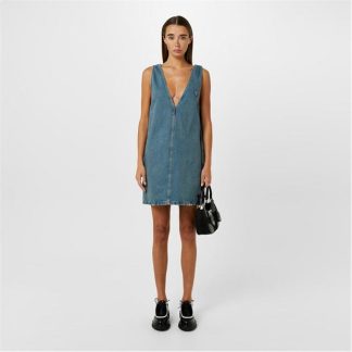 PRADA Denim Mini Dress Women Blue  for sale