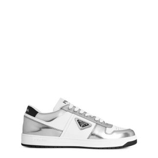 PRADA Downtown Men Low Trainers Wht/Silv F0J36 for sale