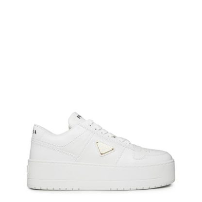 PRADA Downtown Platform Women Platform Trainers Bianco for sale