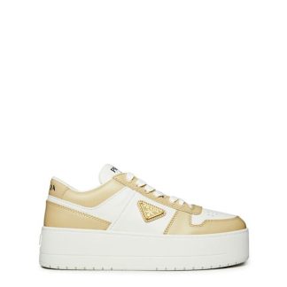 PRADA Downtown Platform Women Platform Trainers Bianco Deserto for sale