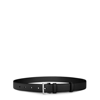 PRADA Enamelled Triangle Belt Women Leather Belt Nero for sale