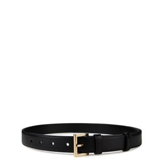 PRADA Enamelled Triangle Belt Women Leather Belt Nero for sale