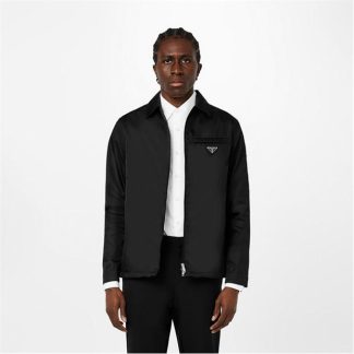 PRADA Gabardine Overshirt Men Nero F0002  for sale