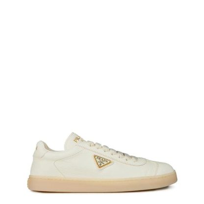 PRADA Leather Trainers Women Low Trainers Avorio for sale