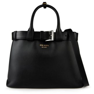 PRADA Medium Buckle Shopper Women Black  for sale