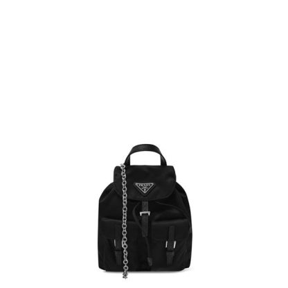 PRADA Mini Vela Nylon Backpack Women Black F0002  for sale