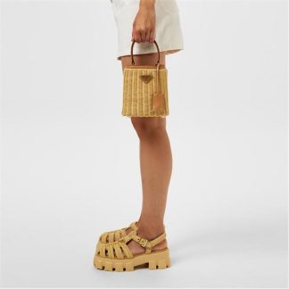 PRADA Mini Wicker Panier Bag Women Naturale  for sale