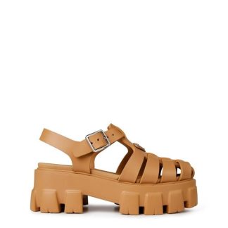 PRADA Monolith Sandals Women Flat Sandals Orzo for sale