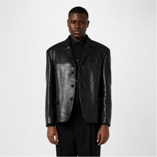 PRADA Nappa Leather Jacket Men Black  for sale