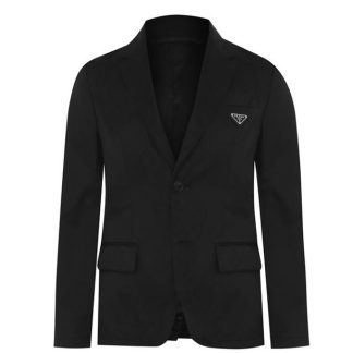 PRADA Nylon Badge Blazer Men Black  for sale