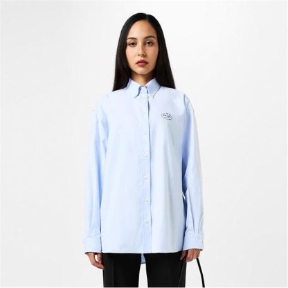 PRADA Oxford Poplin Shirt Women Oxford Shirt - Long Sleeve Cielo for sale